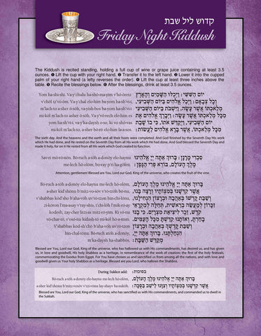 Laminated Guide: Kiddush